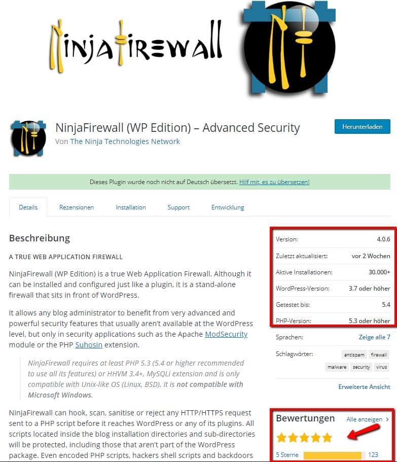 NinjaFirewall (WP Edition)