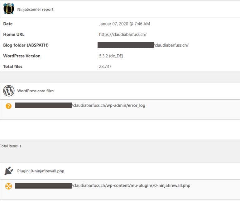 NinjaScanner - WordPress Plugins