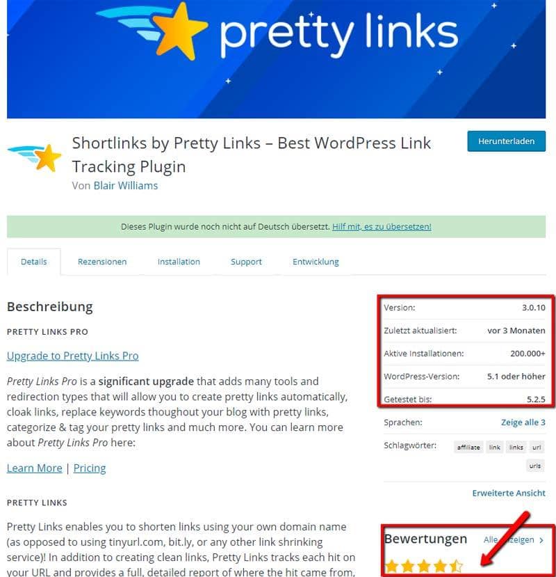Pretty Links - WordPress-Plugin