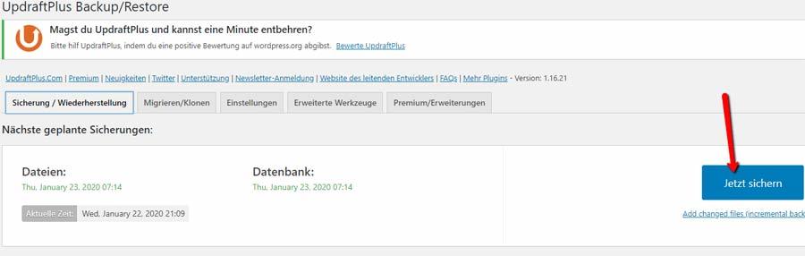 WordPress Plugin UpdraftPlus WordPress Plugin UpdraftPlus