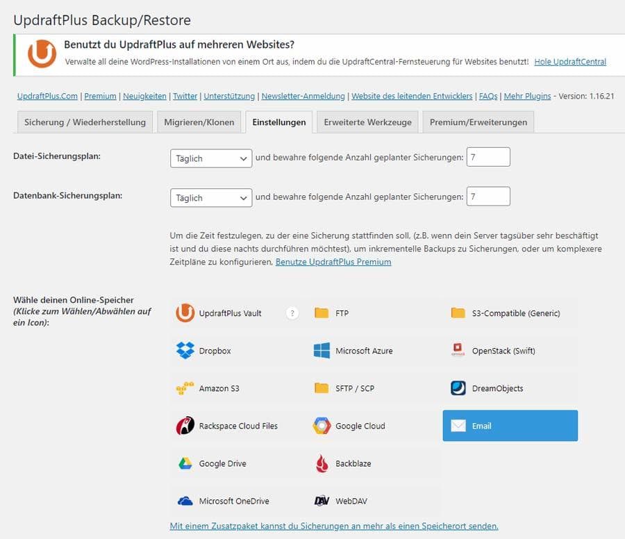 WordPress Plugin UpdraftPlus WordPress Plugin UpdraftPlus