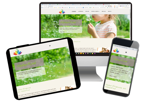 Website Natur-Kind mit Kundin zusammen erstellt