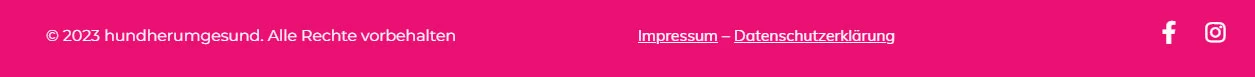 Footer - Impressum - Datenschutz Pinker Footer einer Website der die Links zu Impressum und Datenschutz enthält