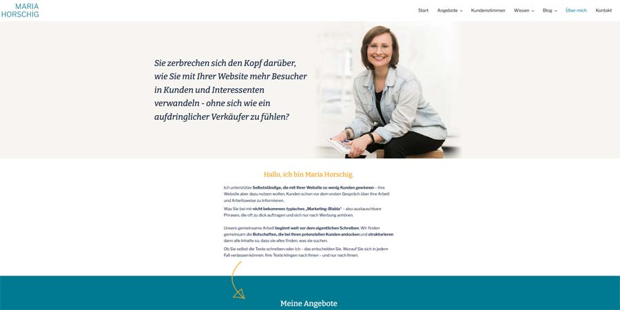 Maria Horschig - Expertin Website-Texte