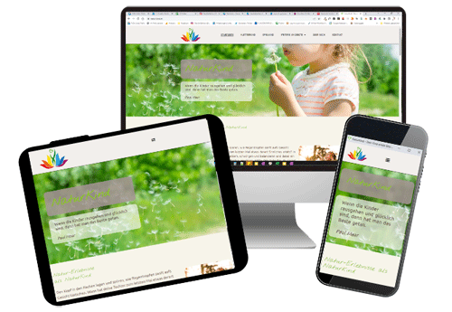 Website Natur-Kind mit Kundin zusammen erstellt