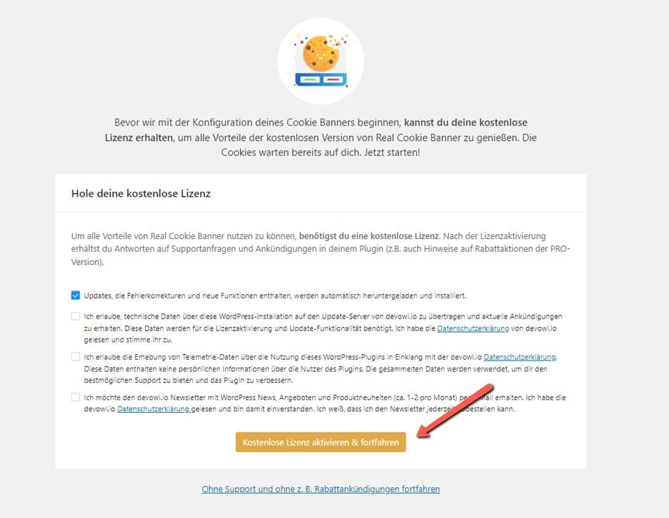 Real Cookie Banner Plugin Lizenz aktivieren Real Cookie Banner Plugin Lizenz aktivieren