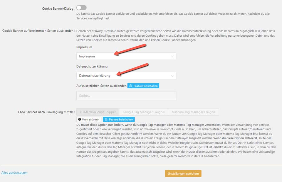 Real Cookie Banner Plugin - Impressum und Datenschutz Real Cookie Banner Plugin - Impressum und Datenschutz