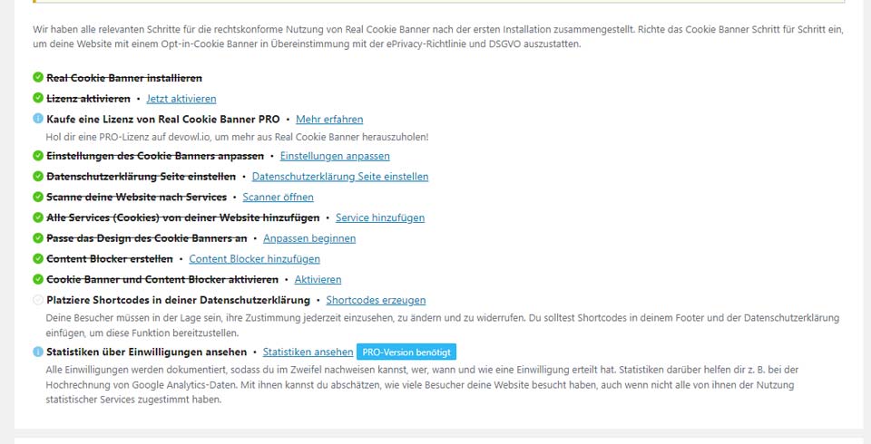 Real Cookie Banner Plugin To-do-Liste Real Cookie Banner Plugin To-do-Liste